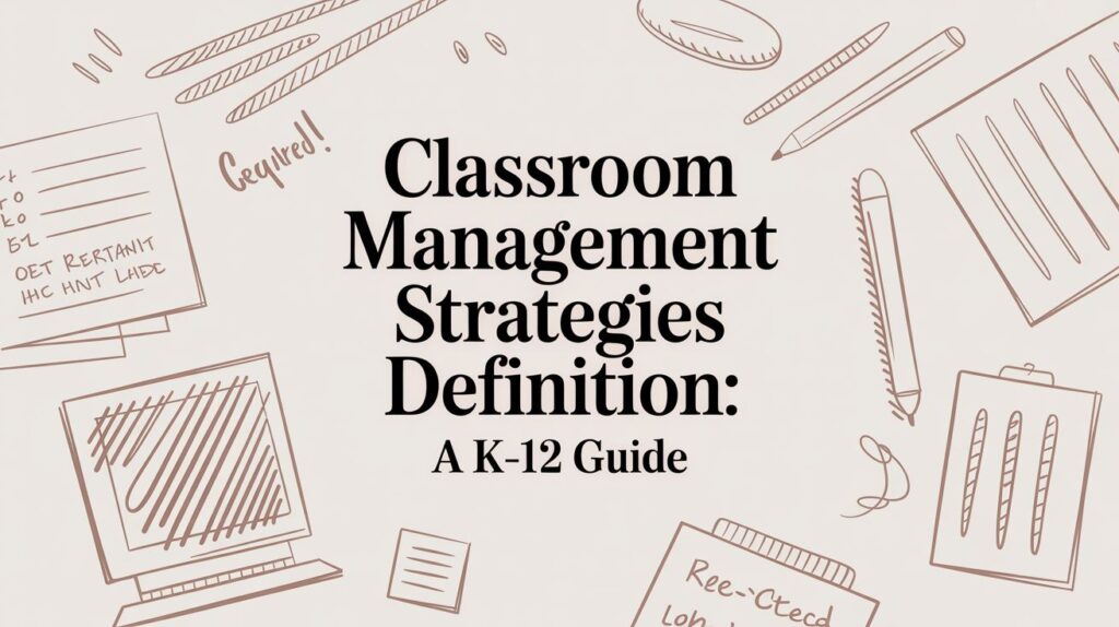 Calm, focused, and productive: practical classroom management strategies